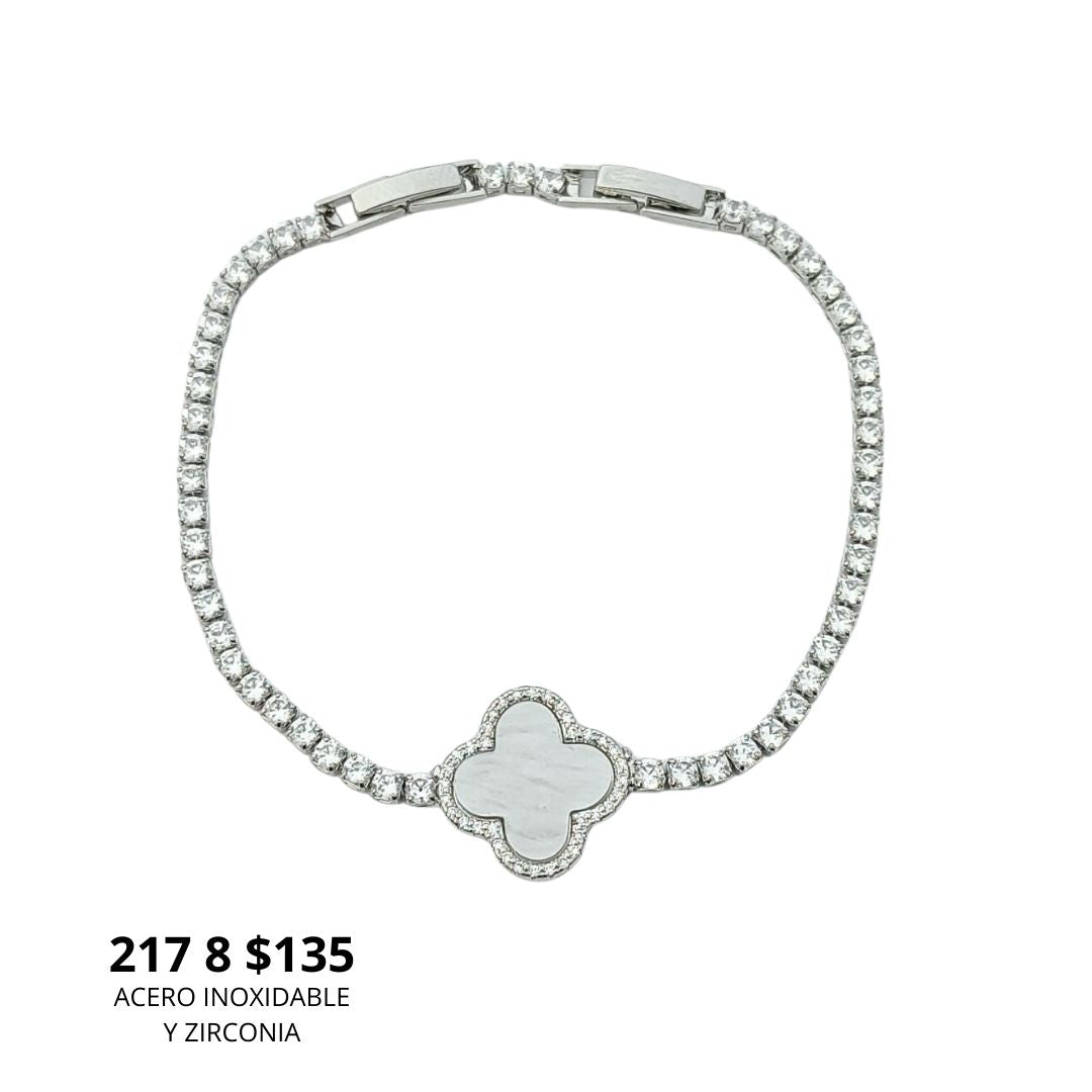 Pulsera Acero Inoxidable y Zirconia