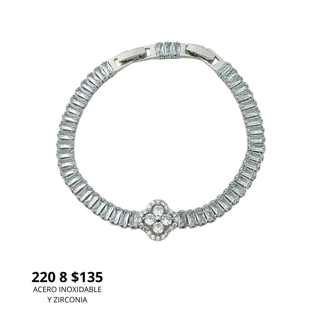 Pulsera Acero Inoxidable y Zirconia