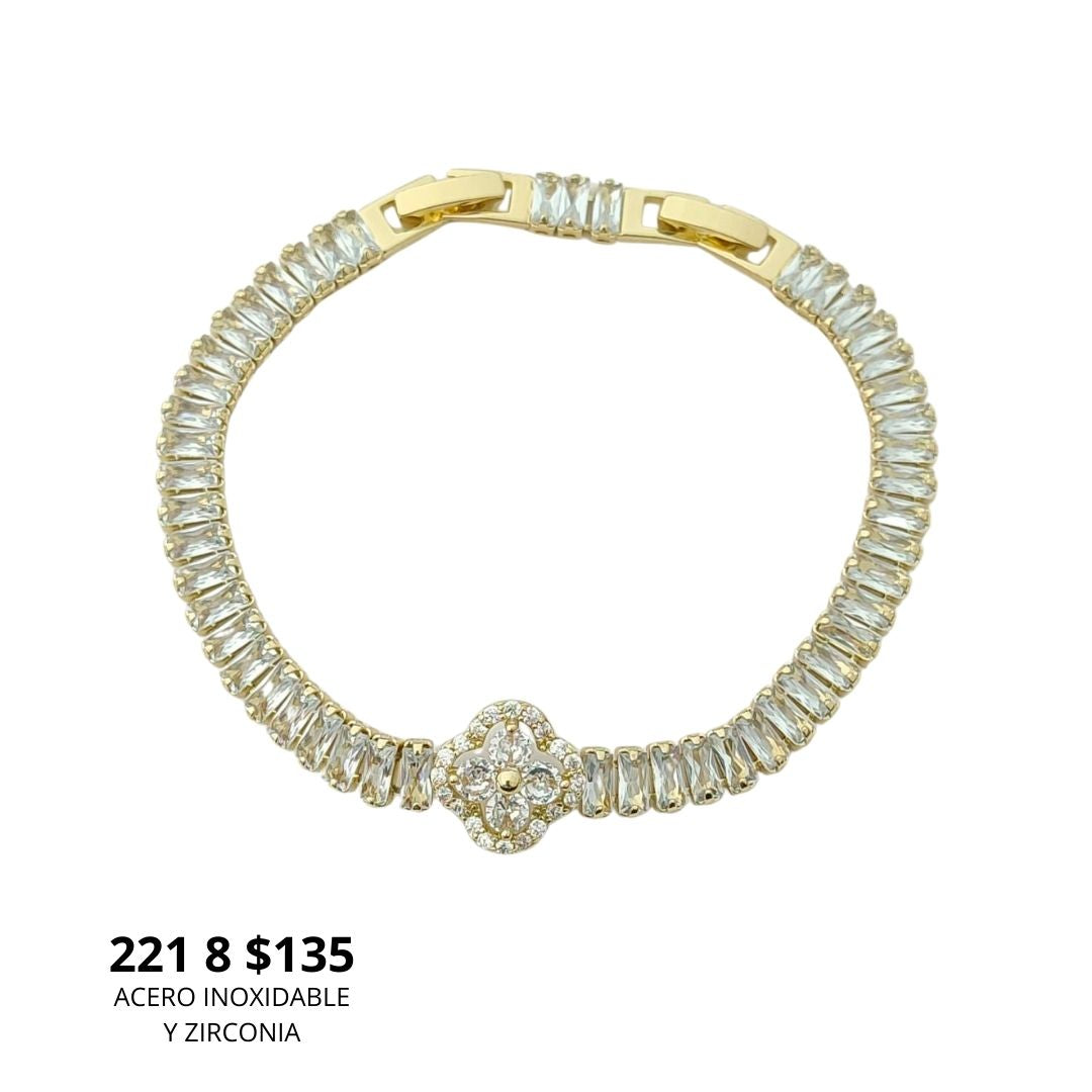 Pulsera Acero Inoxidable y Zirconia