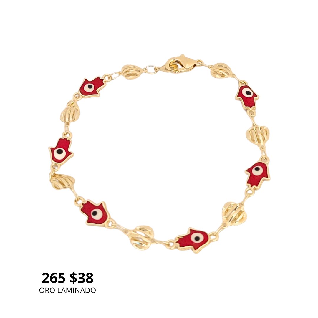 Pulsera  Ojo Turco Oro Laminado