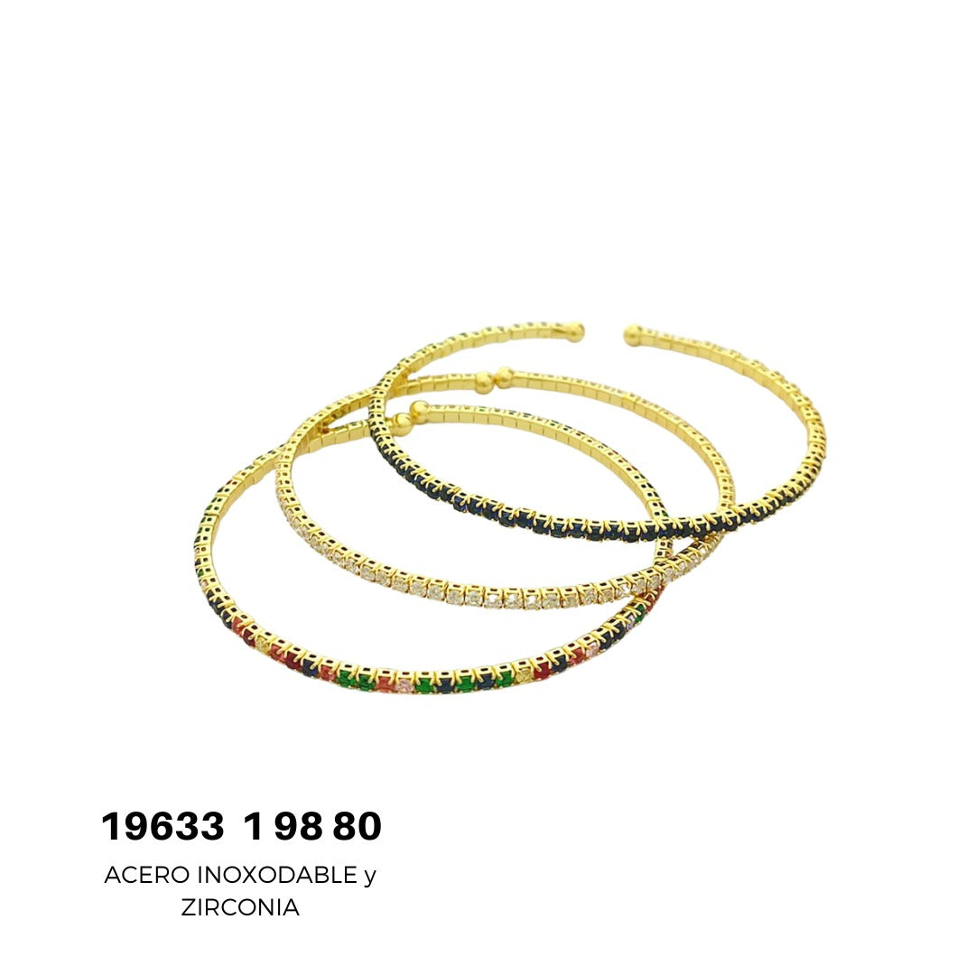 Pulsera Acero Inoxidable y Zirconia