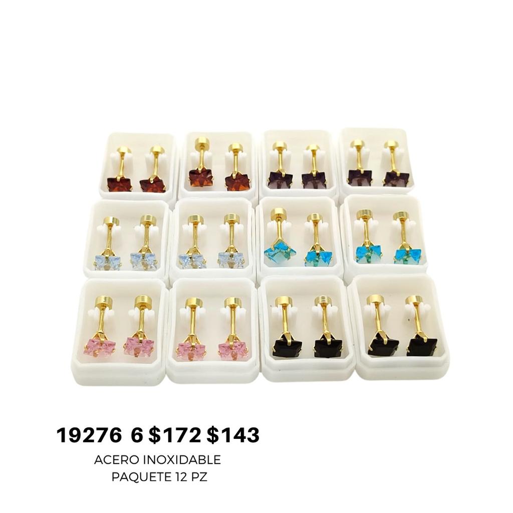 Aretes Broquel de Acero Inoxidable