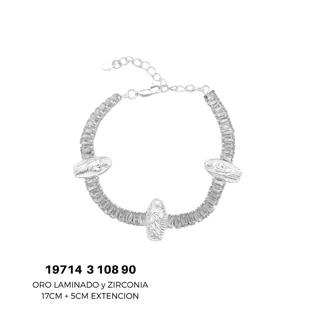 Pulsera de Oro Laminado y Zirconia