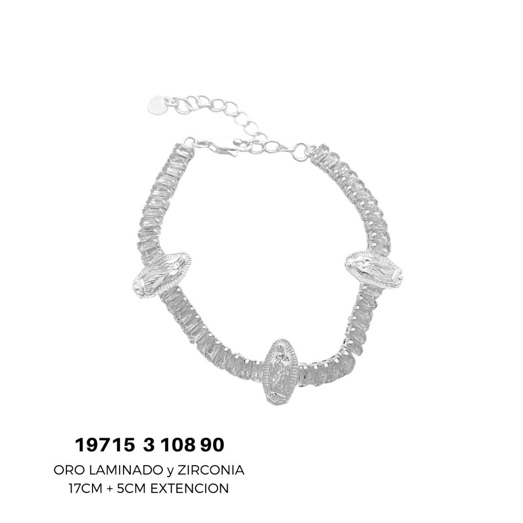 Pulsera de Oro Laminado y Zirconia